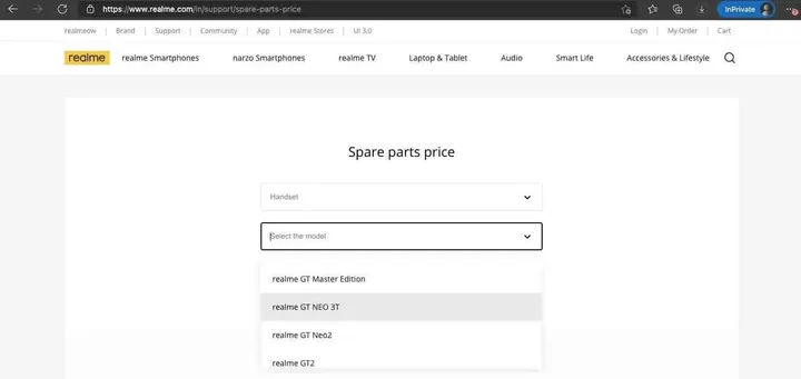 realme gt neo 3t spotted on realme india website 1