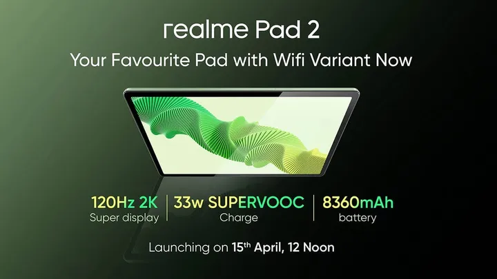 realme pad 2 wifi launch