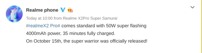 realme x2 pro 50w