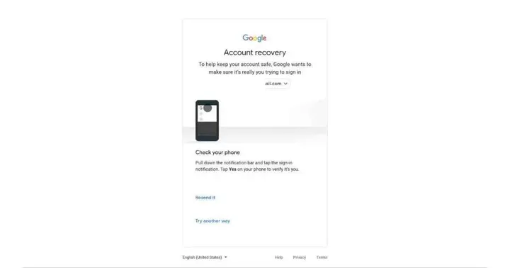 recover gmail password step 2