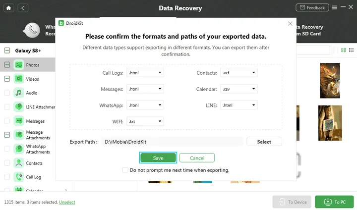 recover the deleted photos