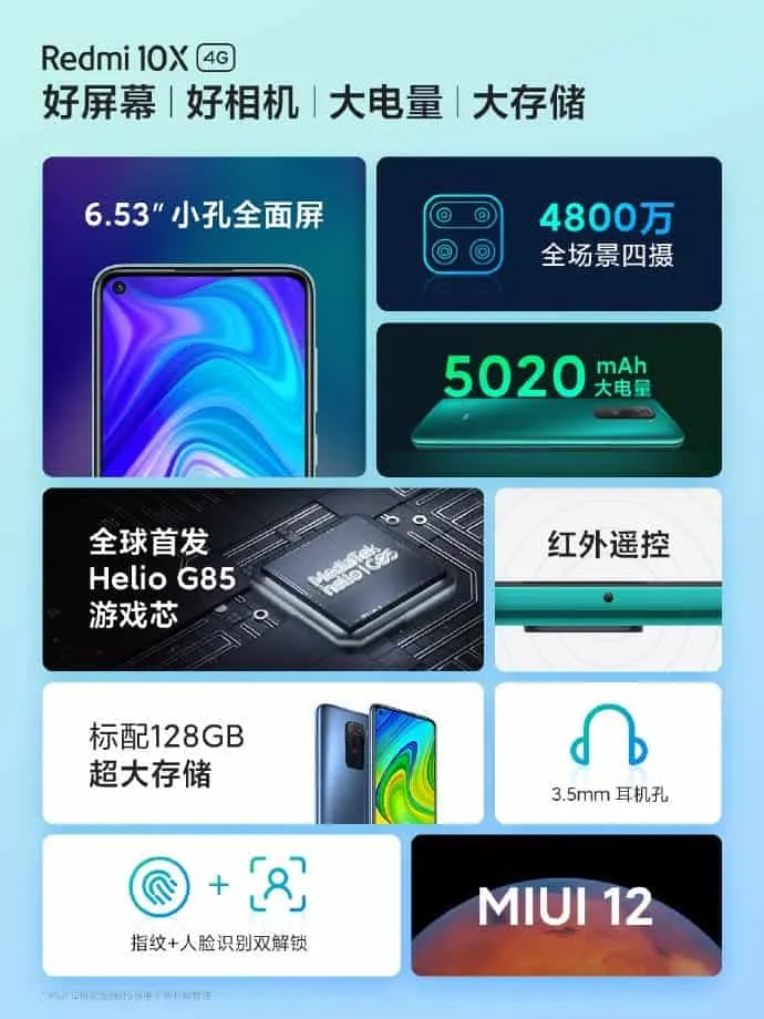 redmi 10x 4g a