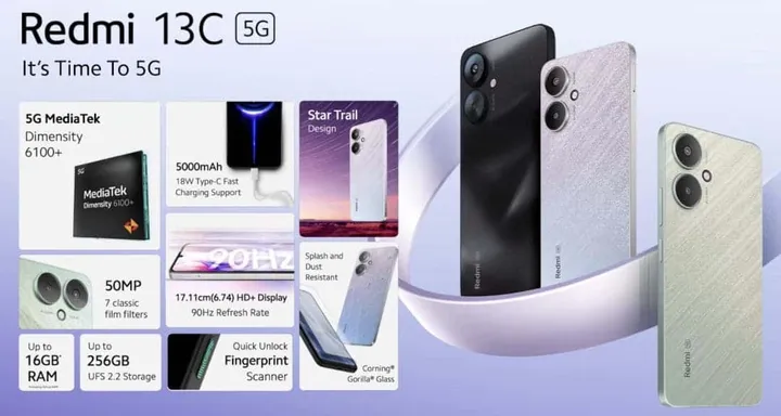 redmi 13c 5g features