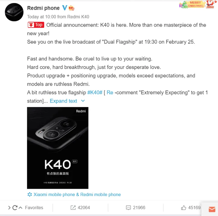 redmi k40 teaser