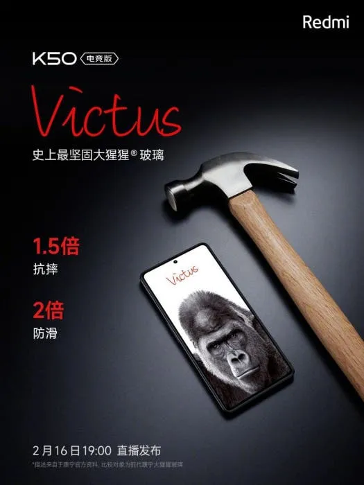 redmi k50 ge promo gorilla glass