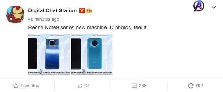 redmi note 9 series tenaa