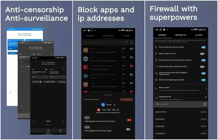 rethinkdns interface