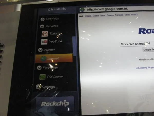 rockchips rbox google tv ui