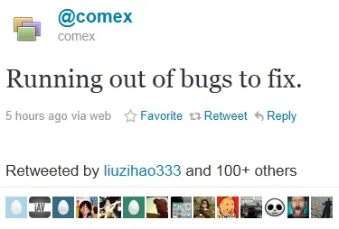 running out of bugs to fix