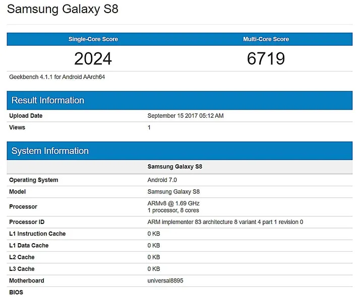 s8 geekbench