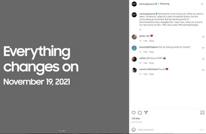 samsung exynos gaming november 19 1000w 654h
