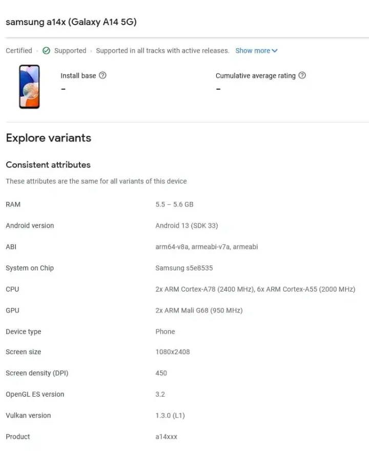 samsung galaxy a14 5g a