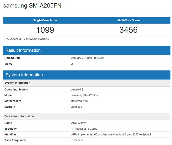 samsung galaxy a20 leak