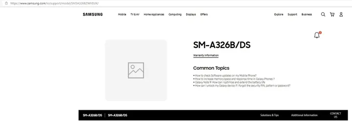 samsung galaxy a32 5g support page india