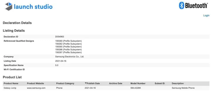 samsung galaxy jump a