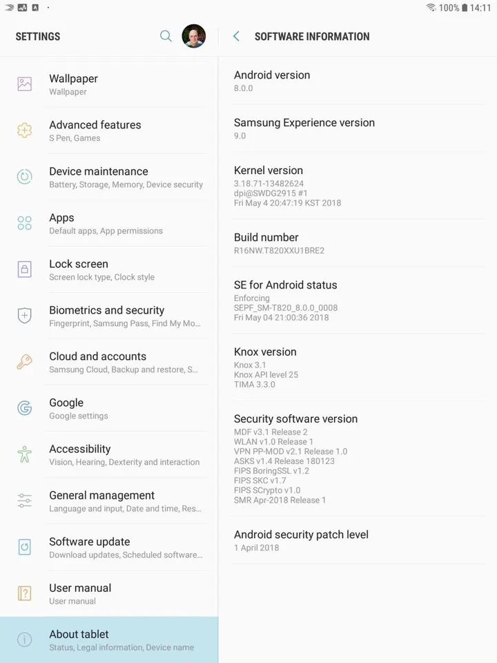 samsung galaxy tab s3 oreo update