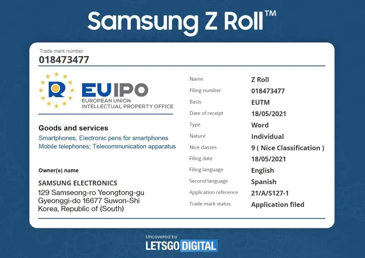 samsung galaxy z roll a