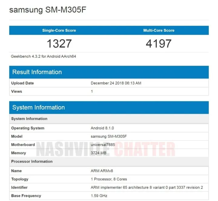 samsung sm m305f geekbench