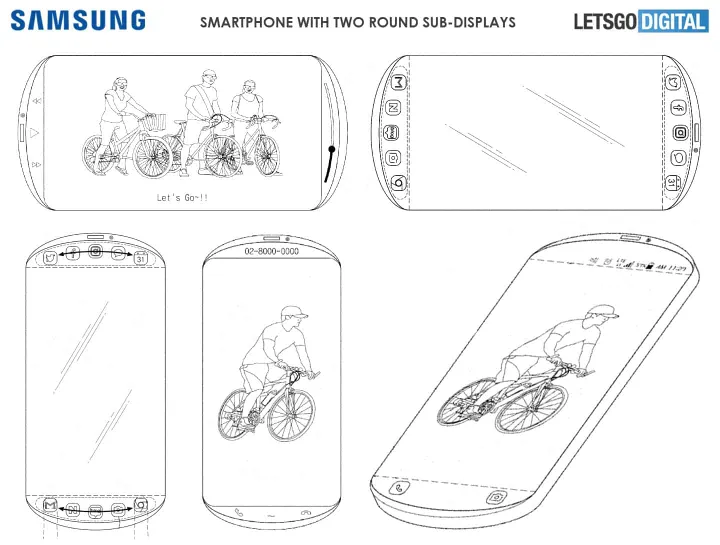 samsung smartphone rond scherm