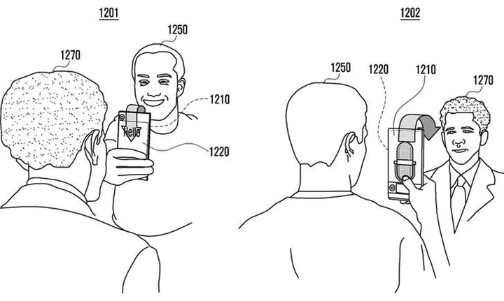 samsung wrap around phone