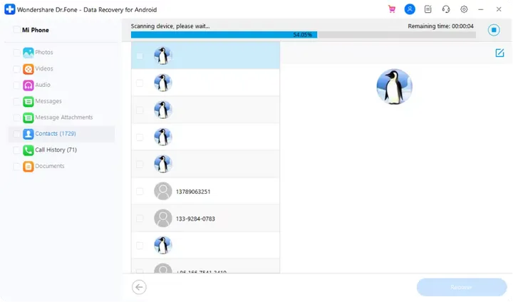scan for files with drfone