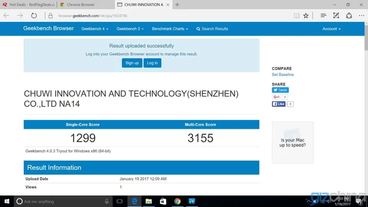 screenshot 1 geekbench