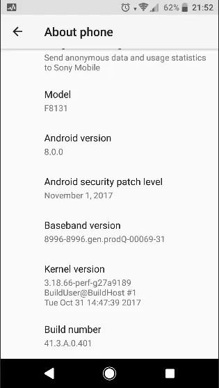 screenshot 2017 11 27 image from the xperia x performance is the fourth sony smartphone to receive android 8 0 oreo