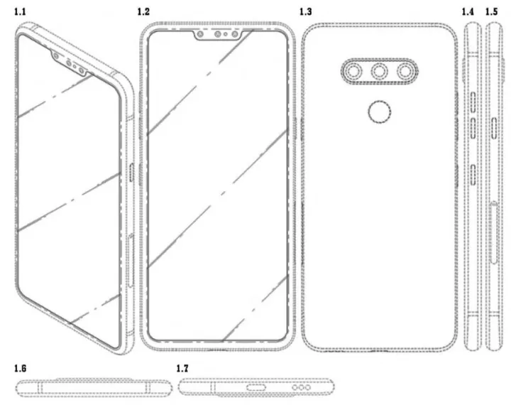screenshot 2019 04 21 lg files patent for smartphone with three selfie cameras