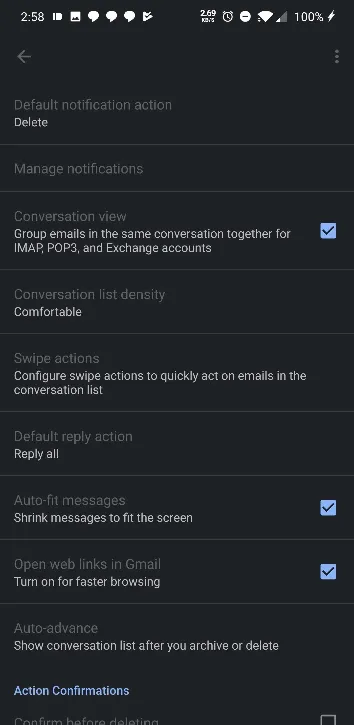 screenshot 2019 06 20 image from dark mode starts showing up in gmail for android