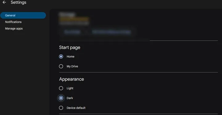 select dark mode