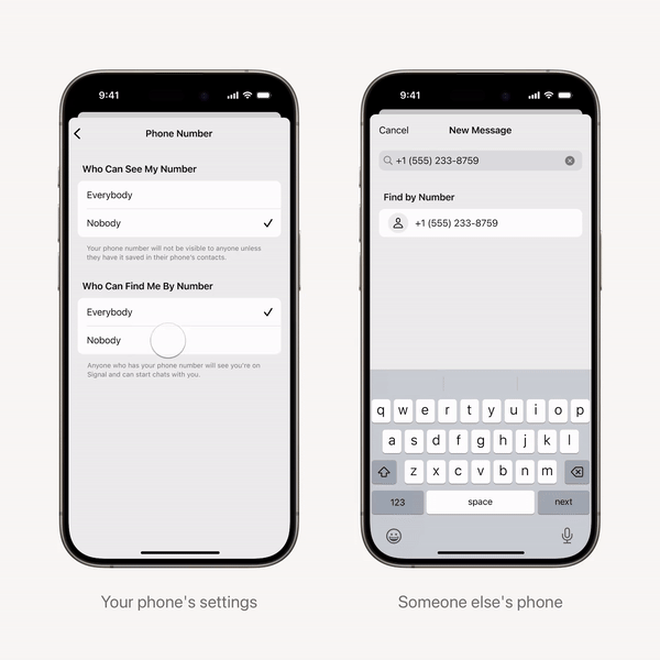 signal username settings
