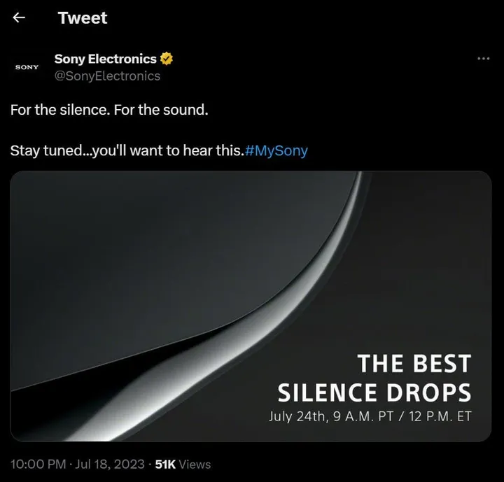 sony wf 1000xm5 official announcement