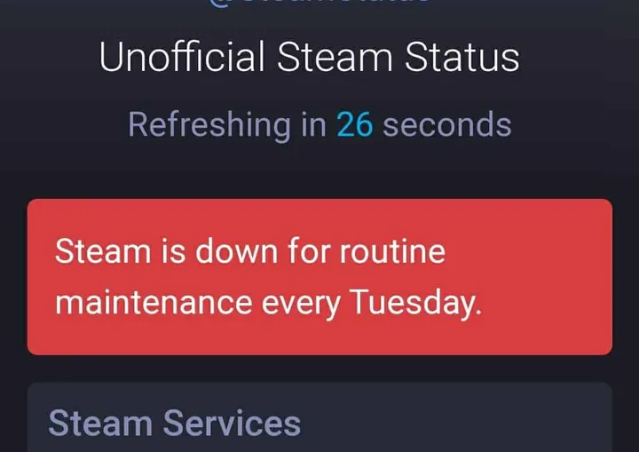 stem server down status