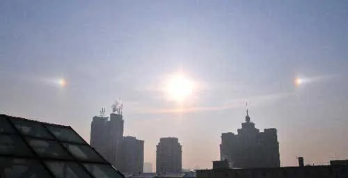 sun dog over jilin china