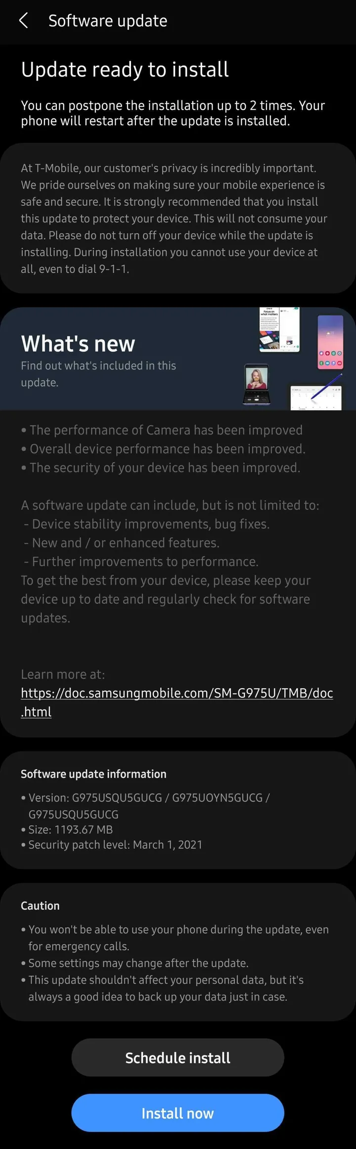 t mobile galaxy s10 plus one ui 3 1