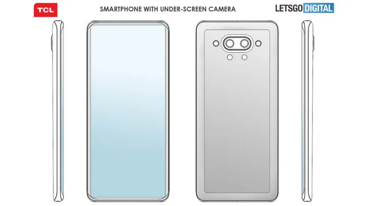 tcl smartphone fotocamera sotto display brevetto 2