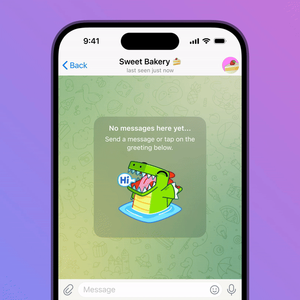 telegram business greeting messages