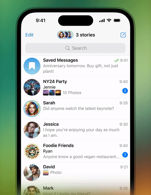 telegram tags for saved messages