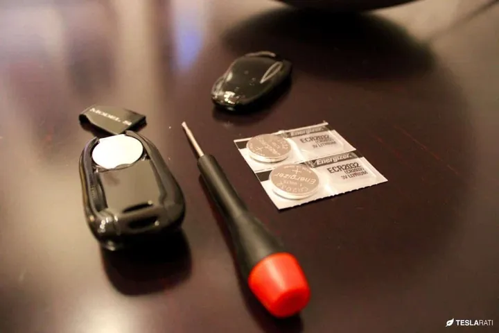 tesla button battery