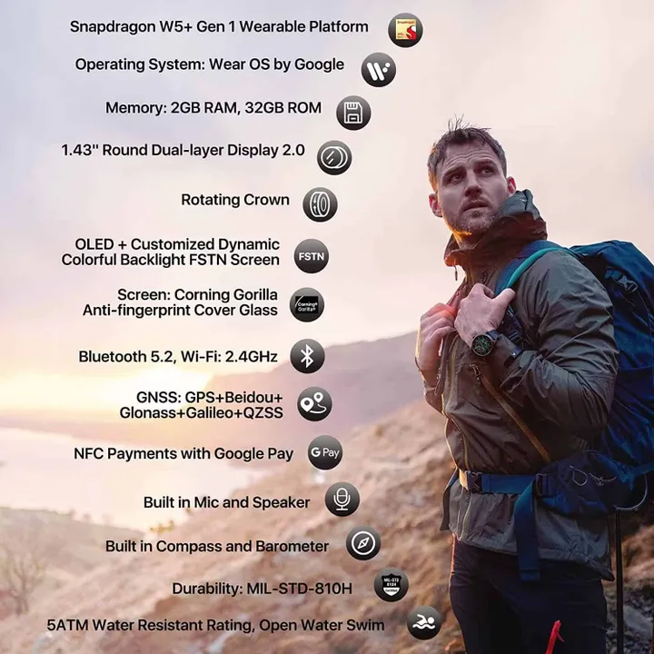 ticwatch pro 5 features