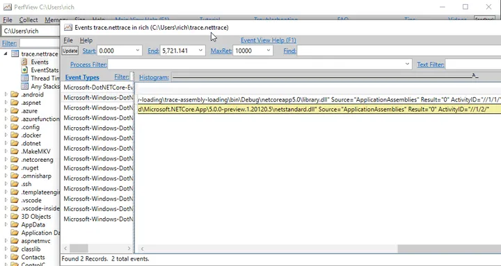 trace assemblies loads