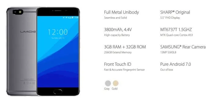 umidigi c note 2