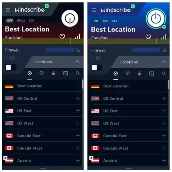 use windscribe to spoof location