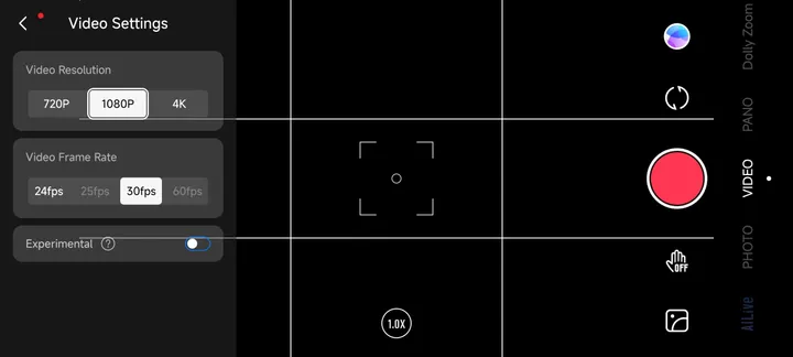 video options