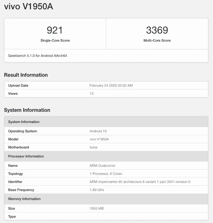 vivo nex 3 5g sd865
