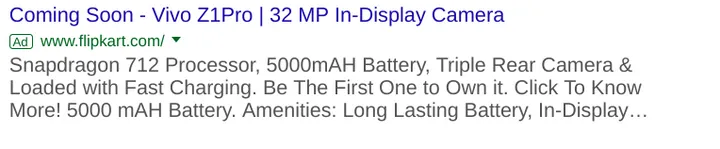 vivo z1 pro google ad