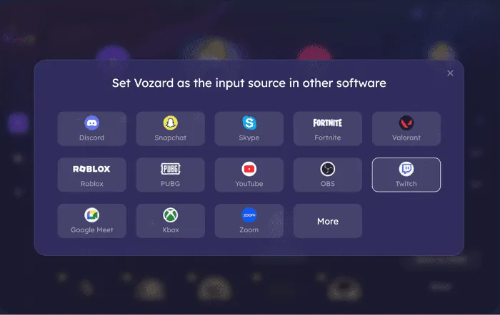 vozard share and sync voice to other platforms