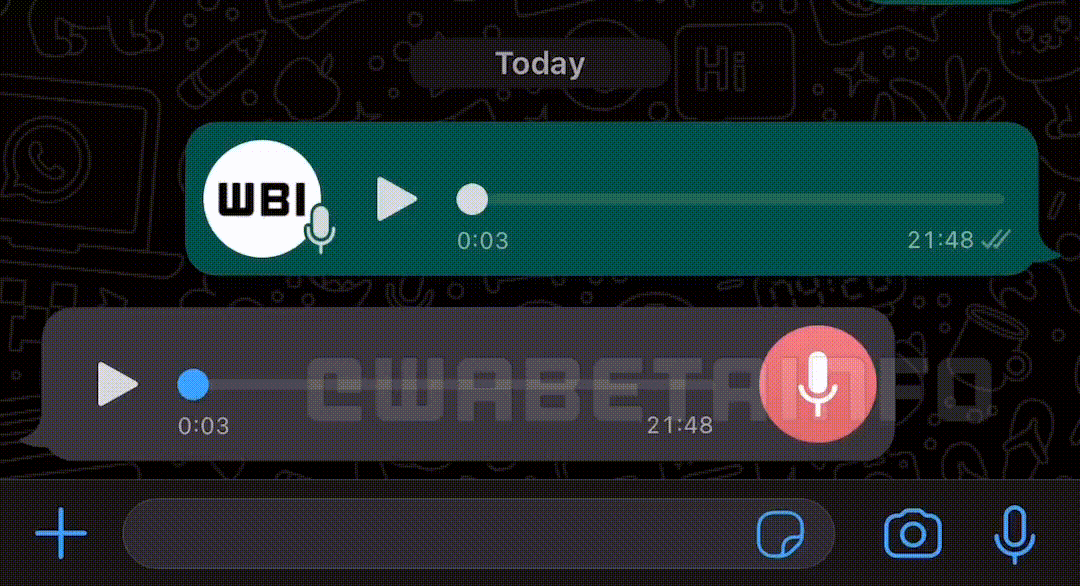 wa forwarded voice note playback speed ios