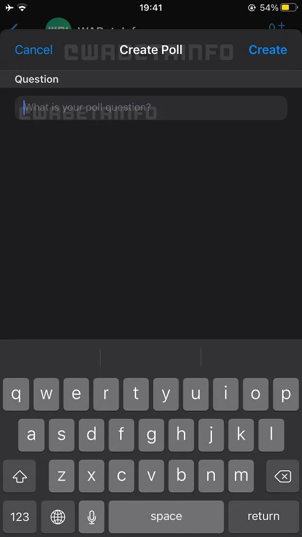 wa poll creation ios