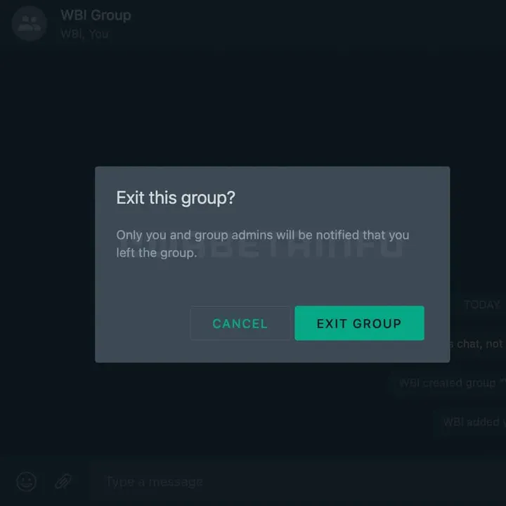 wa silently leave wa group desktop